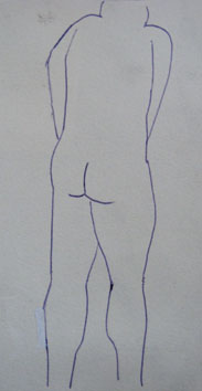 Body (2005) - biro on paper - Pui Lee